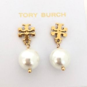 Tory burch pearl drop earrings